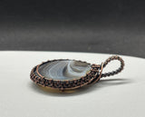Striped Agate and Copper Pendant. The flow of the lines on this stone reminds me of an ocean wave.