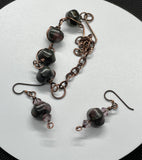 Adjustable Candlelight Bracelet and Hypoallergenic Earring Set
