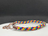 This Adjustable Colorful Satin Nylon Kumihimo Bracelet features a vibrant and stylish design created using the traditional Japanese kumihimo braiding technique. Made with colorful satin nylon cords, this bracelet is not only visually striking but also offers versatility with its adjustable fit.