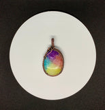 Wire wrapped Rainbow Quartz Pendant