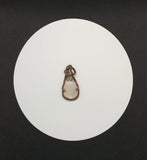 Rose Quartz Teardrop Pendant in Copper