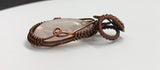Rose Quartz Teardrop Pendant in Copper