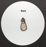 Rose Quartz Teardrop Pendant in Copper