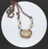 Tumbled San Jacinto River Rock and Sunstone necklace