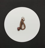 Rose Quartz and Agate Copper Pendant