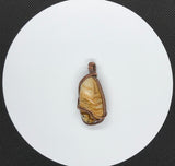 Tumbled Picture Jasper Pendant wrapped in copper