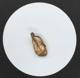 Tumbled Picture Jasper Pendant wrapped in copper-back side