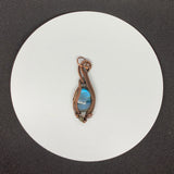 Wire wrapped labradorite pendant