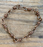 Hand formed copper links and clasp create a ready to wear anywhere bracelet!