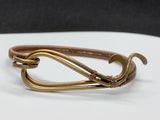 Hammered Brass Waves and hand woven Copper make this bracelet a unique standout!