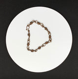Hand formed copper links and clasp create a ready to wear anywhere bracelet!