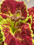 Celtic infinity Ring in copper and bronze. Size 7 1/2