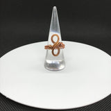 Celtic infinity Ring in copper and bronze. Size 7 1/2