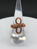 Celtic infinity Ring in copper and bronze. Size 7 1/2