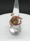 Venus Jasper and Copper Ring - adjustable