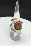 Venus Jasper and Copper Ring - adjustable