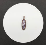 Dog Tooth Amethyst wrapped in Copper Pendant