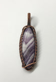 Dog Tooth Amethyst wrapped in Copper Pendant