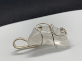 Quartz Moon Pendant in Sterling and Fine Silver