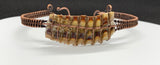 Seashell and Woven Copper Bracelet - adjustable