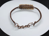 Seashell and Woven Copper Bracelet - adjustable