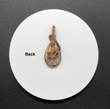 Colorful Lace Agate Pendant in Wire Wrapped Copper.