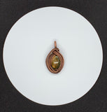 Golden Labradorite Pendant wrapped in Copper