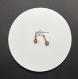 Shimmering rainbow-colored glass seed beads dance along warm copper wire, creating a joyful burst of color in every movement. Finished with hypoallergenic niobium ear wires, these earrings are as comfortable as they are eye-catching — perfect for adding a playful pop to any outfit.