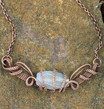 Agate and Woven Copper Necklace