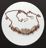 Agate and Woven Copper Necklace