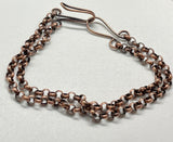 Double Link Solid Copper Bracelet.