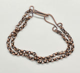 Double Link Solid Copper Bracelet.