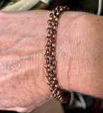 Double Link Solid Copper Bracelet.