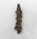 Tiger Eye Point in Pendant Woven Copper