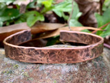 Rustic Hammered Solid Copper Cuff Bracelet