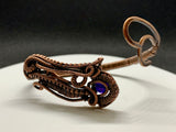 Copper Curves and Coils Amethyst Bracelet