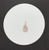 Rose Quartz Pendant in Sterling and Fine Silver