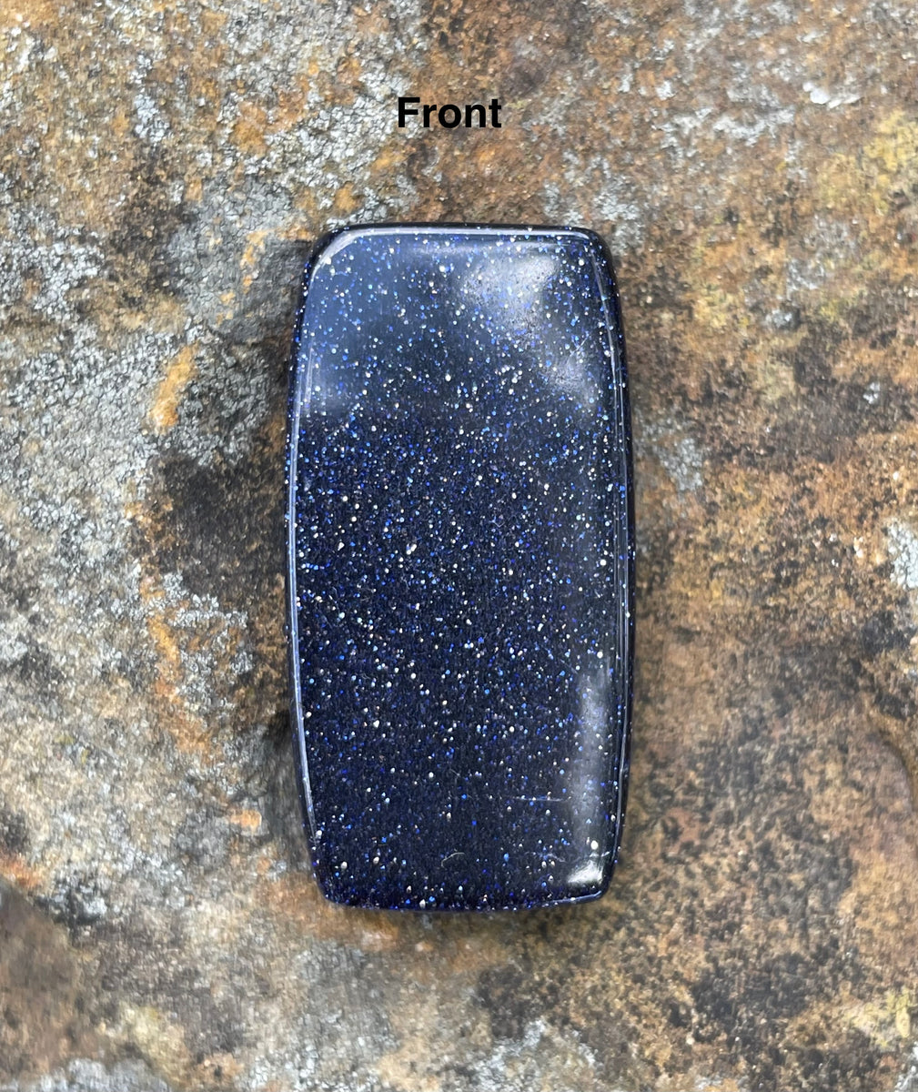 Blue deals goldstone cabochon