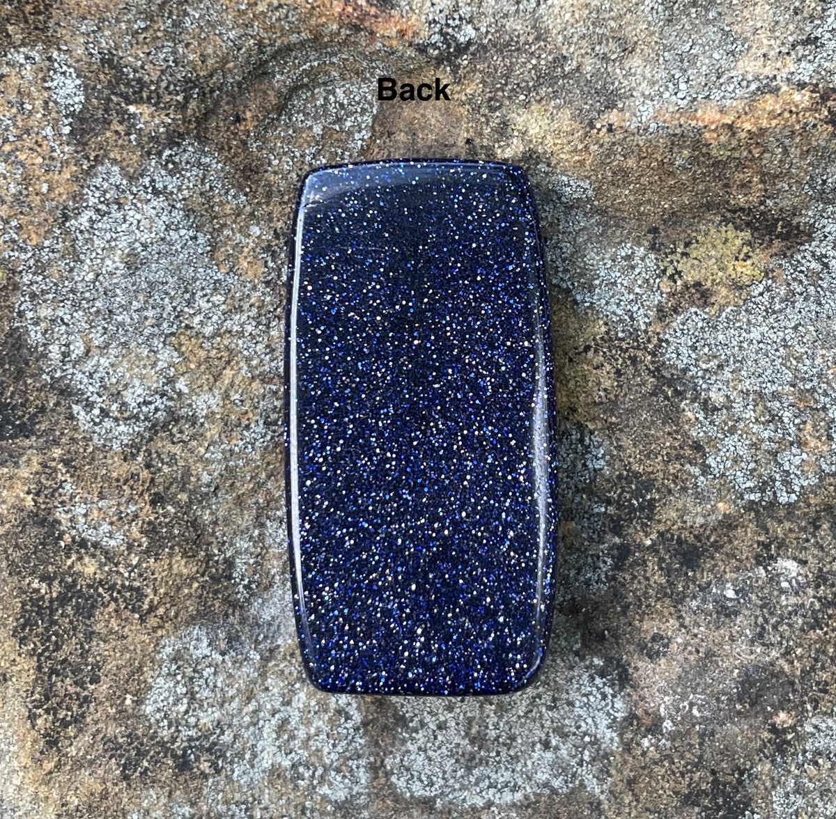 Blue clearance goldstone cabochon