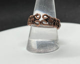 Wire Wrapped Copper Braid Ring. Size 9 and up.