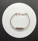 Wire Wrapped Copper Bracelet with Fire Opal.