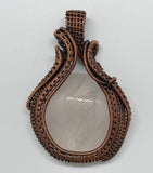 Bold Rose Quartz Pendant in Copper