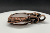 Bold Rose Quartz Pendant in Copper