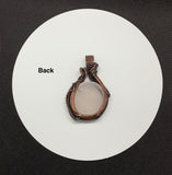 Bold Rose Quartz Pendant in Copper
