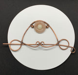 Hair Barrette with Sunstones in Copper