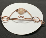 Hair Barrette with Sunstones in Copper