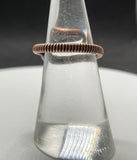 Wire Wrapped Copper and Goldstone Adjustable Ring.