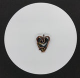 Original Tiger Eye in Copper Heart Pendant