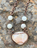 Tumbled San Jacinto River Rock and Sunstone necklace
