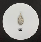 Beautiful Burro Creek Agate Pendant with natural tree formation dendrites, wrapped in Sterling (.925) and Fine (.999) Silver with Czech Glass Accent Beads.